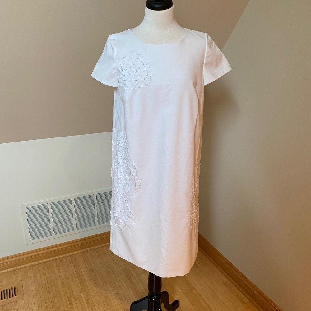 Lafayette 148 NY White A-Line Dress